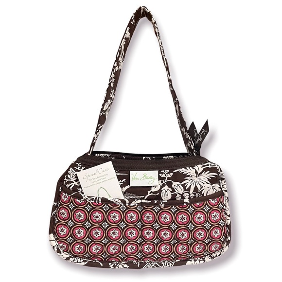 Vera Bradley Reversible Shoulder Bag Quilted Cotton Japanese Print Zip Pockets - Picture 5 of 14
